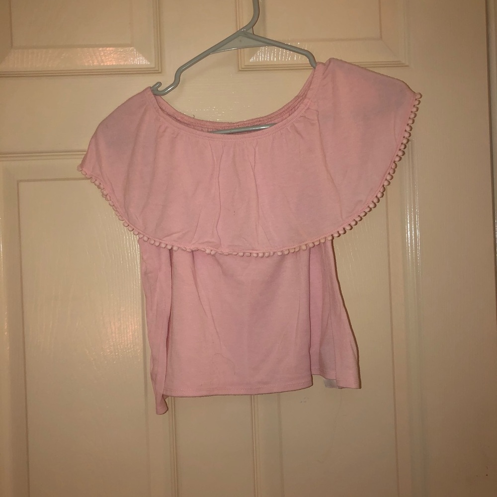 pink off the shoulder top